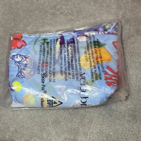 🦀VERA BRADLEY🦀Seafood Boil Essential Zip-Top Pouch in Cotton/NWT - Picture 3 of 6